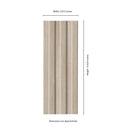Sinfonia Hiphop Abedul 6"x16" Matte Porcelain Fluted Wood Look Wall Tile - MSI Collection