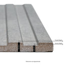 Sinfonia Hiphop Ceniza 6"x16" Matte Porcelain Fluted Limestone Look Wall Tile - MSI Collection