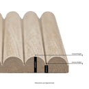 Sinfonia Piano Abedul 4.5"x9" Matte Porcelain Fluted Wood Look Wall Tile - MSI Collection
