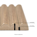 Sinfonia Piano Camel 4.5"x9" Matte Porcelain Fluted Wood Look Wall Tile - MSI Collection