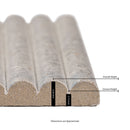 Sinfonia Piano Ceniza Matte Porcelain Fluted Limestone Look Wall Tile - MSI Collection
