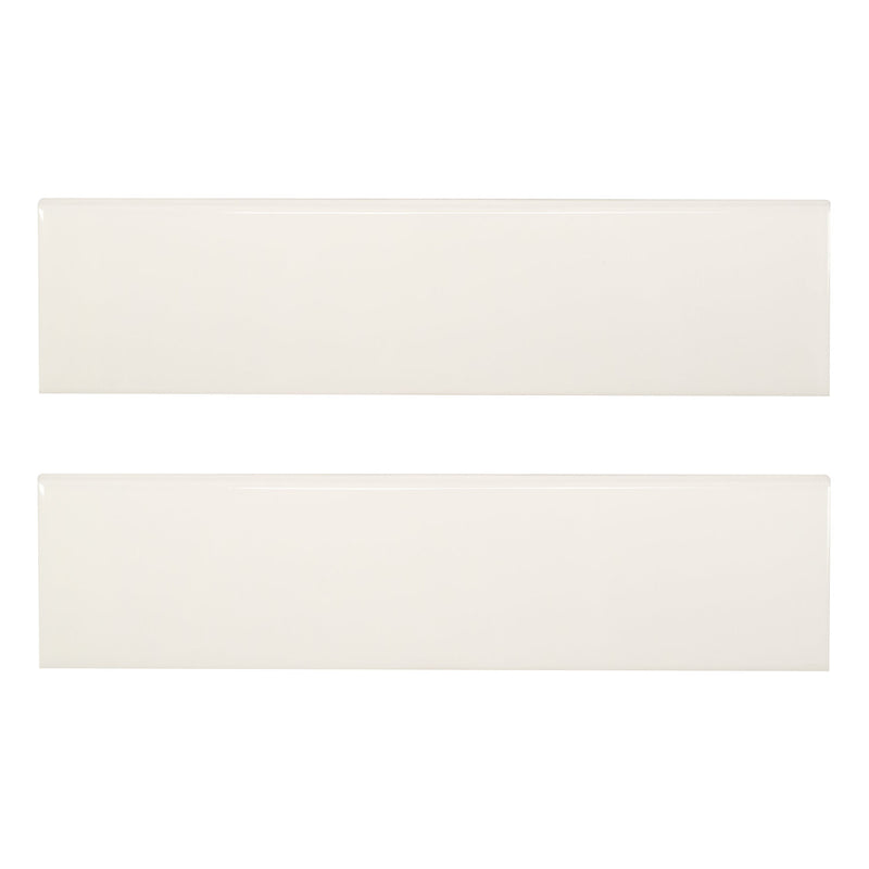 White Bullnose 4"x16" Glossy Ceramic Wall Tile - MSI Collection multi tile view