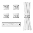 Woven Leather Shabbos Napkin Rings