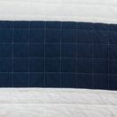 Twin Navy White Stripe 2 Piece Cotton Lightweight Quilt Set