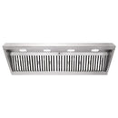 60" Range Hood Insert, Ultra Quiet Stainless Steel 8" Ducted with 1200 CFM Powerful Suction