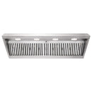 60" Range Hood Insert, Ultra Quiet Stainless Steel 8" Ducted with 1200 CFM Powerful Suction