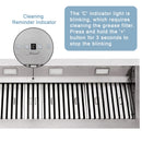 60" Range Hood Insert, Ultra Quiet Stainless Steel 8" Ducted with 1200 CFM Powerful Suction
