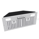 30“ Range Hood Insert, 600 CFM Built-in Stainless Steel Kitchen Hood with LED Lights - NX-HOOD-30