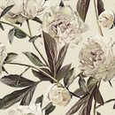 Contemporary Modern Beige Peonies Wallpaper