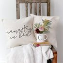 Namastay in Bed Pillow Cover