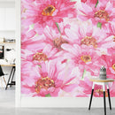 Modish Pink Flowers Wallpaper Fashionable