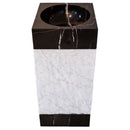 Black Carrara Marble Pedestal Sink Toros - Handcrafted 16x16