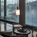Alabaster Cylindrical Thread Pendant Light