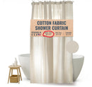 Cotton Shower Curtain – White or Natural, Bath, Tub + Stall Sizes