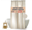 Cotton Shower Curtain – White or Natural, Bath, Tub + Stall Sizes