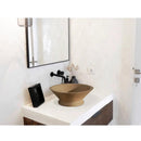 Natural Travertine Conical Vessel Sink 16x6 Inches Handcrafted