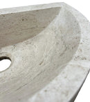 Light Travertine Sculptural Vessel Sink - Honed and Filled 10x16