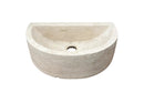 Light Travertine Sculptural Vessel Sink - Honed and Filled 10x16