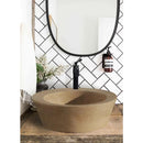 Travertine Natural Stone Round Vessel Sink 16 Inch Diameter 6 Inch Height