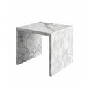 Natural Stone White and Grey Marble Side Table Modern Contemporary Home Design