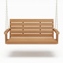 SimplyPoly 4 Foot Amish Made Signature Recycled Plastic Porch Swing, Bright White