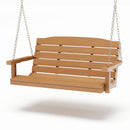 SimplyPoly 4 Foot Amish Made Classic Recycled Plastic Porch Swing, Dark Grey