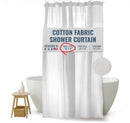 Cotton Shower Curtain – White or Natural, Bath, Tub + Stall Sizes