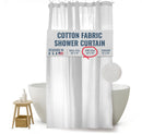 Cotton Shower Curtain – White or Natural, Bath, Tub + Stall Sizes