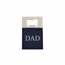 Navy Leatherette Bottle Opener - 3.5" x 2