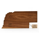 Nebraska Solid Charcuterie Board | Multiple Design Options | 17" x 8" x .75" | Wilkens Wood Design