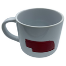 Nebraska Mug | White Mug with Red Nebraska | Springfield Artworks