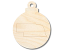 Unfinished Wood Etched Nebraska Ornament Shape | Paint By Line Crafts | up to 30" DIY