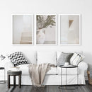 Boho Architectural Set of 3 Pieces. Neutral Tones
