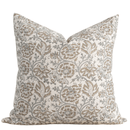 Claire Floral Block Printed Pillow Cover | Mustard