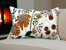 16" x 24" Oversized Floral Embroidered Throw Pillow Cover Sham