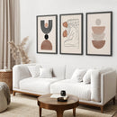 Boho Abstract Woman Wall Art Set. Neutral Tones