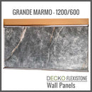 Flexible 3D Stone Wall Panels - <b>GRANDE MARMO</b> - Box of 5 serial panels (47.2" x 23.6") <b>38.75 sqft </b> coverage | DECKO Flexistone