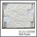 Flexible 3D Stone Wall Panels - BRICO NATURALE - Box of 12 Interlocking Peel-and-Stick Panels 11.64 sqft coverage | DECKO Flexistone