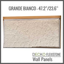 Flexible 3D Stone Wall Panel Sample - GRANDE BIANCO | DECKO Flexistone - Free Shipping