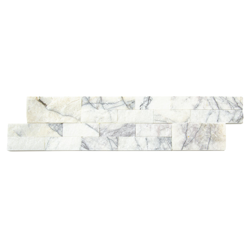 New York Ledger 3D Panel 6"x24" Natural Marble Wall Tile - Full Truckload one panel top view