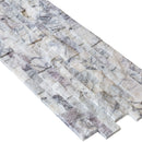 New York Ledger 3D Panel 6"x24" Natural Marble Wall Tile - Full Truckload angle view