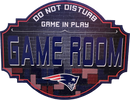 New England Patriots 12" Game Room Wood Sign