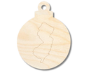 Unfinished Wood Etched New Jersey Ornament Shape | Paint By Line Crafts | up to 30" DIY