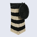 Handmade Cotton & Iron Laundry Basket & Organizer Box- Large