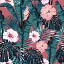 Elegant Palm Leaves and Exotic Flowers Wallpaper Smart