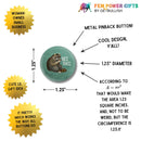 Nice Racc Vintage Raccoon Illustration Pun 1.25" Button Pin | Pinback Button Badge