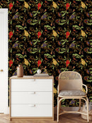 Fashionable Green Monogram Wallpaper