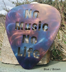 No Music, No Life Guitar Pick Metal Art