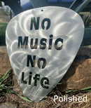 No Music, No Life Guitar Pick Metal Art