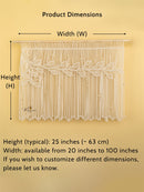 Nordica Natural Macrame Window Curtain